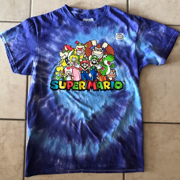 Super mario tie dye shirt Clearance